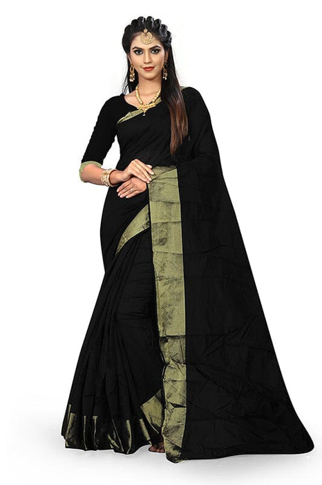 Black Colour Art Silk Printed Saree SAREES SVB Sarees 