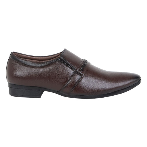 Somugi Brown Slip on formal Shoes for Men made by Artificial Leather Formal Shoes Avinash Handicrafts 