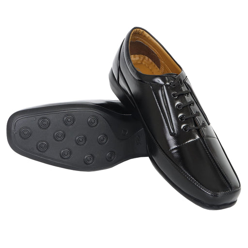 Somugi Men's Black Lace up formal Shoes made by Artificial Leather Formal Shoes Avinash Handicrafts 