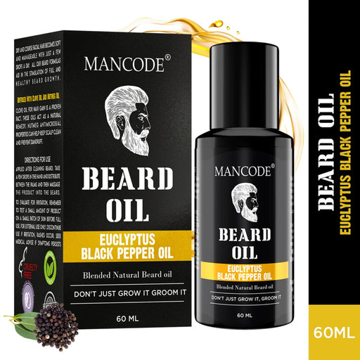 Mancode Beard Oil -Eucalyptus & Black Pepper, 60ml Glide Route Ventures 