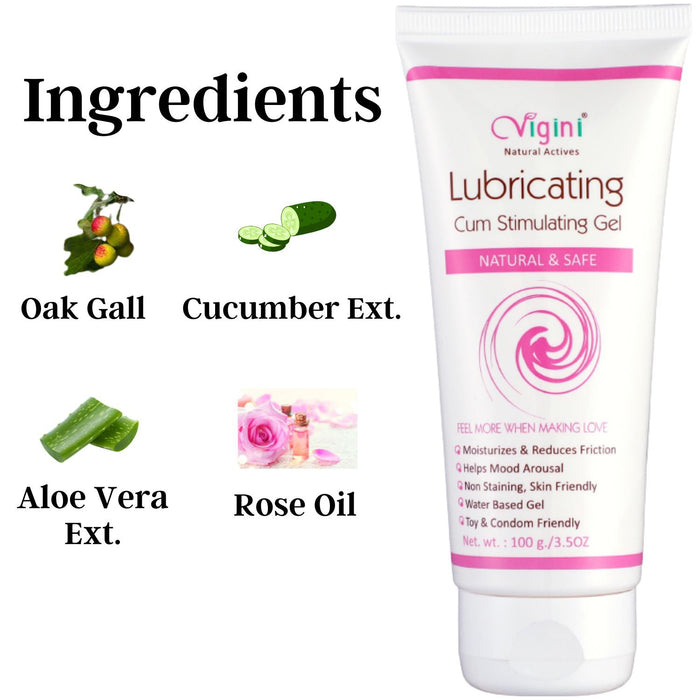 Vigini Sexual Lubricant Lube Lubricating Long Lasting Time Increase Gel Non Staining Reduce Dryness Washable Water Base Gel health & wellness Global Medicare Inc 