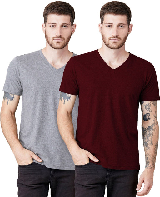 THE BLAZZE Men's Cotton V Neck Half Sleeves T-Shirts for Men(Combo_03 Combo: Pack of 2) t-shirt JOTHI TEXTILES 