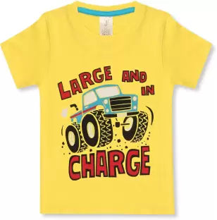 Ap'pulse Boys Graphic Print Cotton Blend T Shirt ( Pack of 5,Yellow) T SHIRT sandeep anand 