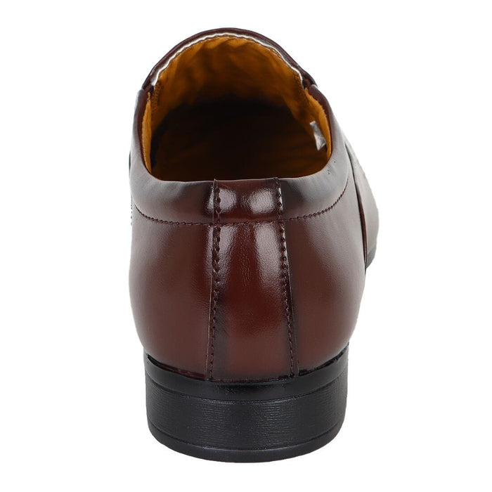 Somugi Brown Slip on Formal Shoes for Men made by Artificial Leather Formal Shoes Avinash Handicrafts 
