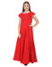 Designer Stylish Partywear Maxi Length Red Gown western wear for women Cony International 