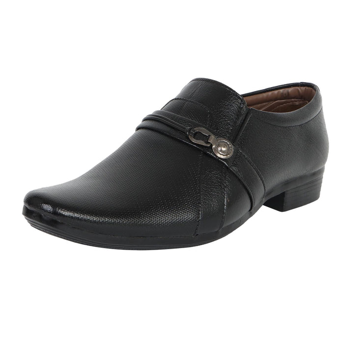 Somugi Mens Black Slip on formal Shoes made by Artificial Leather Formal Shoes Avinash Handicrafts 