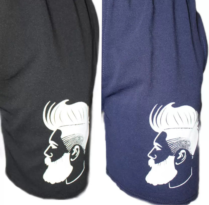 Pack of 2 Printed Men Black, Blue Regular Shorts Apparel & Accessories Vantar 