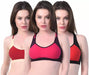 Nityakshi Daily Workout Sports Gym Seamless Non Padded Bra for Women's Combo Pack of 3 Women Sports Lightly Padded Bra (Multicolor) Bras Nityakshi Creations 