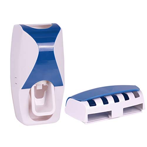 Aryshaa 2 in 1 Automatic Toothpaste Dispenser and Tooth Brush Holder Set (Assorted Colours) Metroz Enterprises 