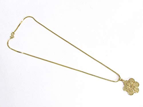 Shree Mauli Creation Golden Alloy Golden Flower Pendant Chain Necklace for Women SMCN1227 Jewellery Sets Shree Mauli Creations 