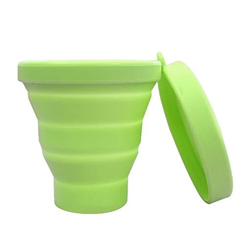 Aryshaa Portable Silicon Camping Folding Cup for Home and Outdoor in Multicolor 75ml.(Pack of 1) Metroz Enterprises 