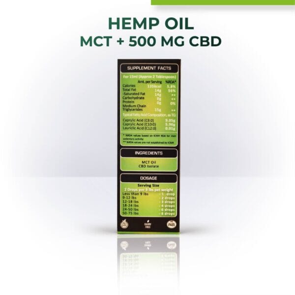 Cure By Design Hemp Oil with 500mg CBD(MCT) 30ml Cure By Design 