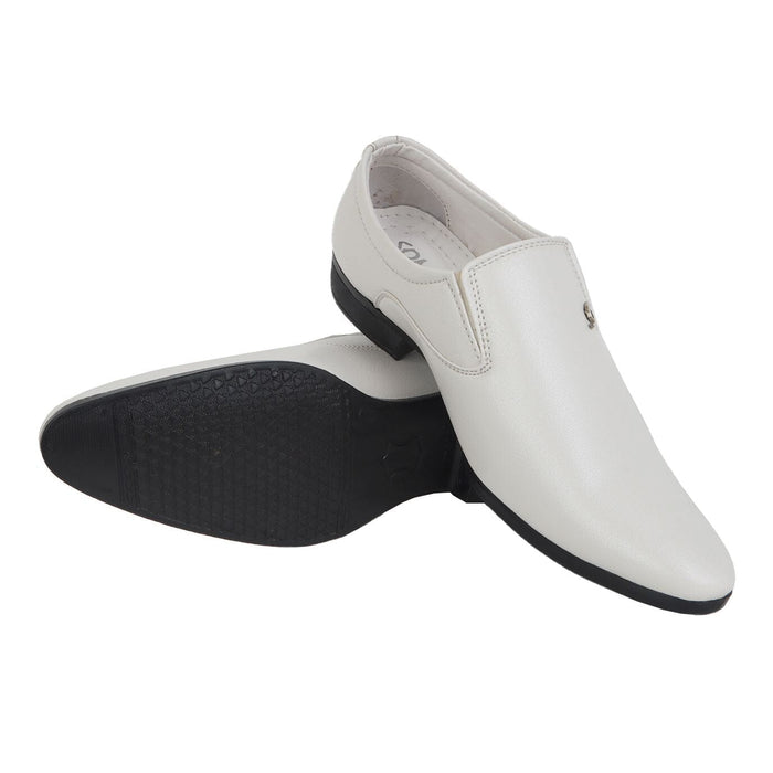 Somugi White Slip on formal Shoes for Men made by Artificial Leather Formal Shoes Avinash Handicrafts 