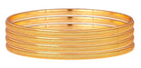 JFL - Jewellery for Less Traditional Ethenic 1 Gram Gold Plated Matte Designer Bangle for women(Set of 4) Bangles JFL 