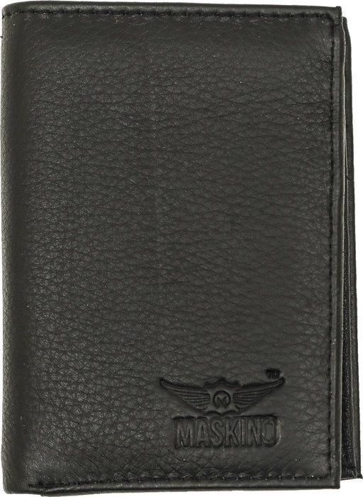 Vertical NDM Genuine Leather Card Holder Black MASKINO ENTERPRISES 