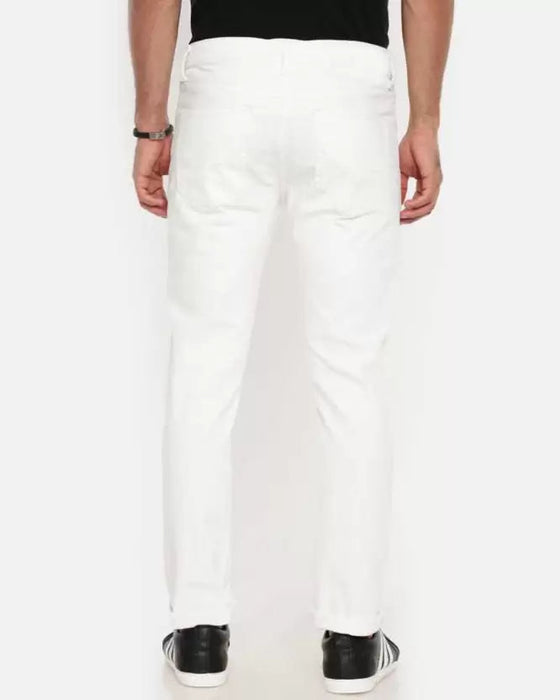 Slim Men White Jeans men's jeans Udayaan Apparels 