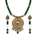 JFL - Jewellery For Less Gold Plated Floral Onyx Stone Necklace Set for Women Jewellery Set JFL 