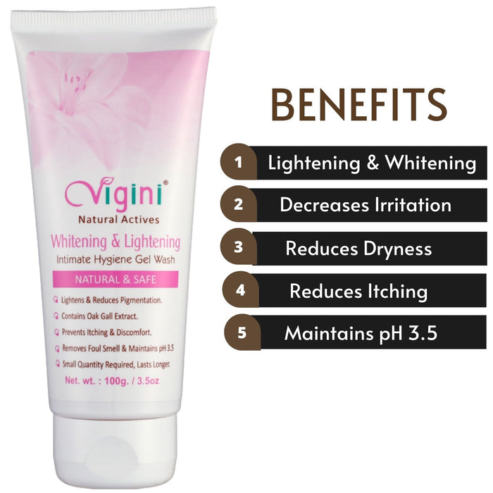 Vigini Vaginal Intimate Lightening Whitening Feminine Hygiene Gel Private Part V Wash women health & wellness Global Medicare Inc 