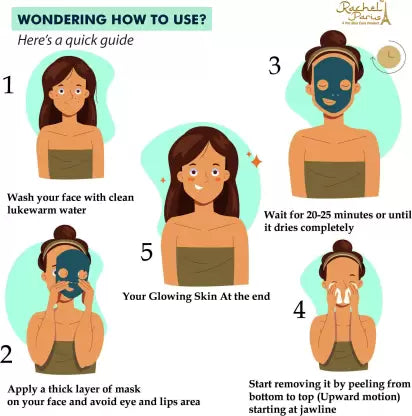 Rachel Paris activated charcoal peel off face mask 120-ML skin brightening, Remove Blackheads & clean pores (120 ml) Peel Off Mask Noaharkworld 