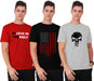 THE BLAZZE Cotton Round Neck T-Shirts for Men(Combo_05 Pattern: Chest Printed Combo: Pack of 3) t-shirt JOTHI TEXTILES 