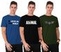 THE BLAZZE Cotton Round Neck T-Shirts for Men(Combo_01 Pattern: Chest Printed Combo: Pack of 3) t-shirt JOTHI TEXTILES 