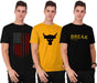 THE BLAZZE Cotton Round Neck T-Shirts for Men(Combo_08 Pattern: Chest Printed Combo: Pack of 3) t-shirt JOTHI TEXTILES 
