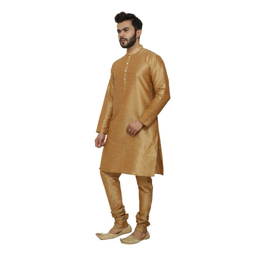 AAZ WEAR Traditional Kurta Pyjama Set for Men Ethnic Wear for Men Wedding /Pooja Occasion or Regular Use Kurta Set KHAKI Men Indo-Western with Dhoti Pant AROSE ENTERPRISES 