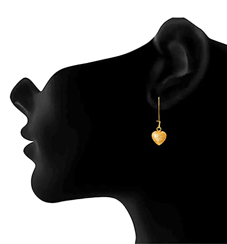 JFL - Jewellery for Less Fusion 1 g Gold Plated Golden Designer Heart Shape Earring for Women earrings JFL 