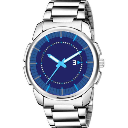 HRV Blue Dial New look SS Silver Men Watch watches Eglobe India 