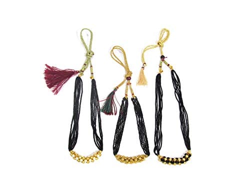 Shree Mauli Creation Black Alloy Combo Offer of Black Beads Multi Line Mangalsutra Necklace for Women Jewellery Sets Shree Mauli Creations 