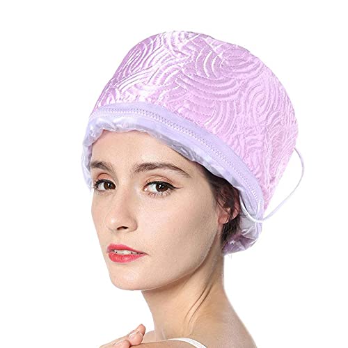 spa machine for hair for parlour Women Hair Steamer Cap Dryers Thermal Treatment with Beauty Steamer Nourishing Heating Cap For Hair, Spa Cap Steamer For Women Assorted Designe (Pack1) Metroz Enterprises 