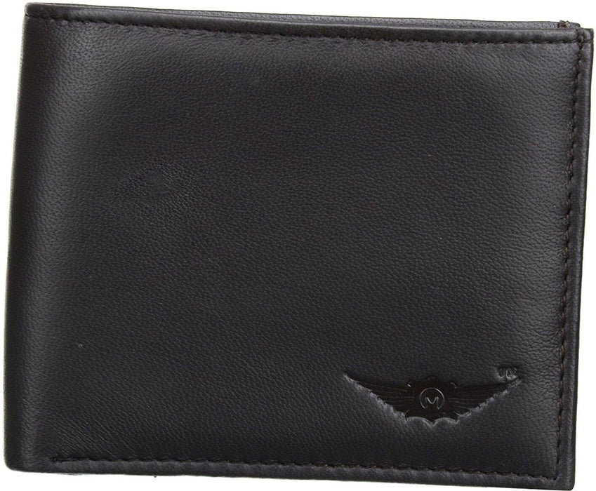 Black genuine leather Bi-Fold Wallet by Maskino Leathers MASKINO ENTERPRISES 