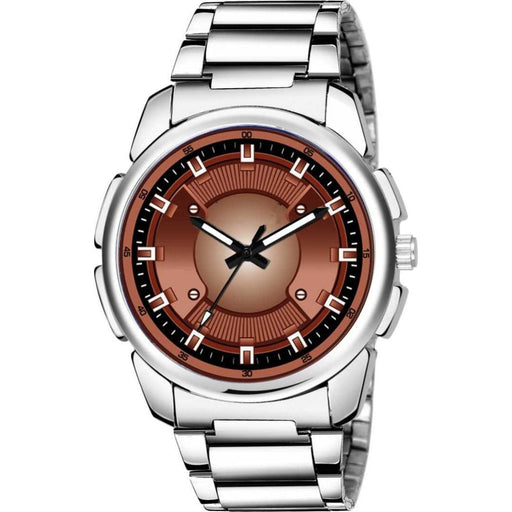 HRV Brown Dial New look SS Silver Men Watch watches Eglobe India 