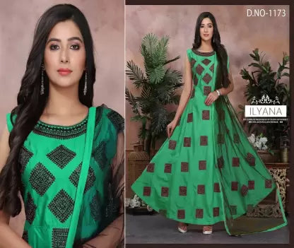 Anarkali Gown (Green) Apparel & Accessories ILYANA 