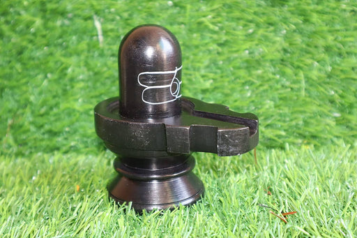 Salvus APP SOLUTIONS Black Marble Shivling Idol for Gifts Antique Items Pooja, Shivling Idol for Pooja -(3x3.5-Inches Home Decors Salvus App Solutions 
