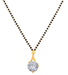 JFL - Jewellery for Less Golden Gold Plated Solitaire Modern Cz American Diamond Mangalsutra for Women chain JFL 