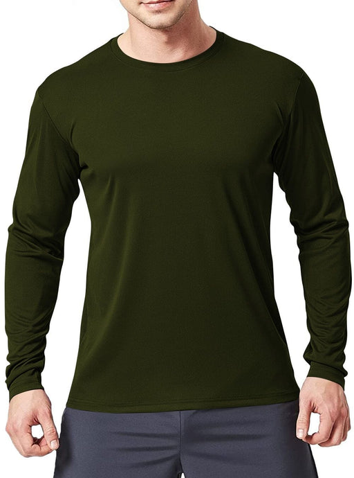 THE BLAZZE Men's Full Sleeve Round Neck Regular Fit Green T-Shirt for Men t-shirt JOTHI TEXTILES 