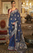 Designer Party Wer Meena Butti Blue Colour Woven Soft Silk Saree With Zari & Woven Border Tassal Pallu And Woven Blouse Material. Apparel & Accessories Roopkashish 