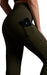 LIVENER Olive Color Women Tights with Side Pockets | Yoga Pants | Sports & Gym Tights | Zumba, Biking, Dance Activities | Everyday Athleisure etc Gym Wear Pranjal fashions 
