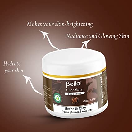 Bello Chocolate Face Mask 100 G | Herbs & Clay Personal Care Bello Herbals 