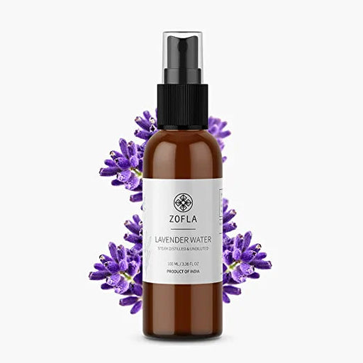 Zofla Natural and Pure Lavender Water - Face and Body Mist - Organic - Toner Spray - Refreshing and Calming - All Skin Types - Chemical Free - Steam Distilled - 100ml Zofla 