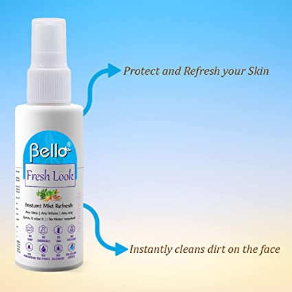BELLO Fresh Look Cleanser - Instant Face Refresh Spray, 60 ML Pack of 3 Personal Care Bello Herbals 