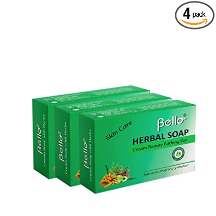 Bello Herbal Soap | Cream Beauty Bathing Bar, 100G - Pack of 4 Personal Care Bello Herbals 