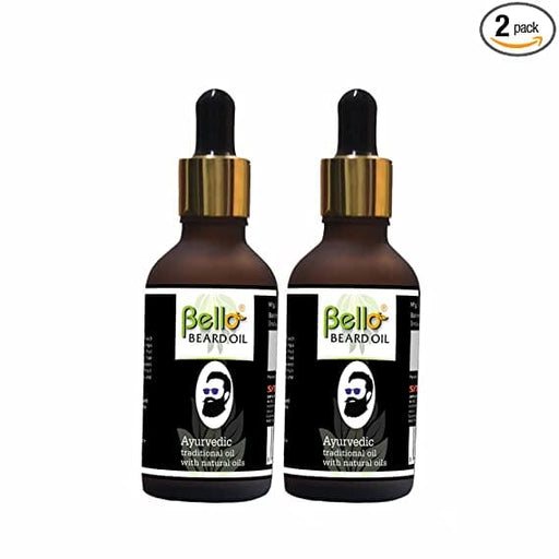 Bello Beard and Mustache Oil 50 ML pack of 2 - Beard Growth & shine Oil with 7 essential oils Personal Care Bello Herbals 