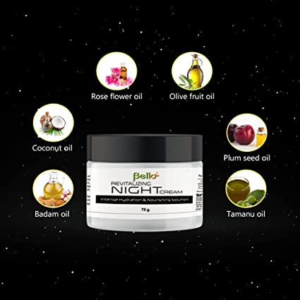 Bello Revitalizing Night Cream for Intense Hydration & Nourishing Solution 75G Cosmetics Bello Herbals 
