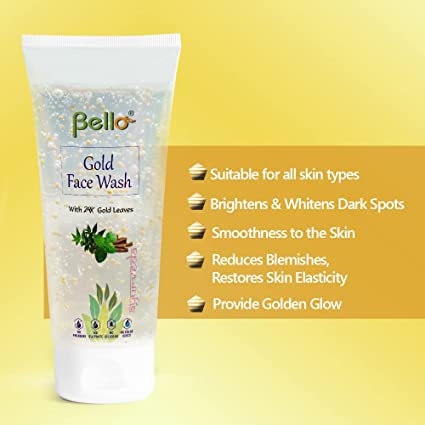 Bello Gold Face Wash 120 ml for Oily/Normal skin Cosmetics Bello Herbals 