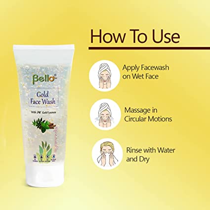 Bello Gold Face Wash 120 ml for Oily/Normal skin Cosmetics Bello Herbals 