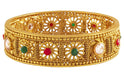JFL JEWELLERY FOR LESS Gold Plated Traditional Ethnic One Gram Gold Plated Floral Kada for Women & Girls Bangles JFL 