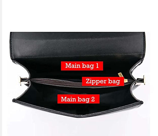 SaleBox PU Leather Stylish Sling Bag with handle and adjustable shoulder strap for Women/Trendy Branded Sling Bag for Girls Latest(HNDL SLNG) bag Salebox 