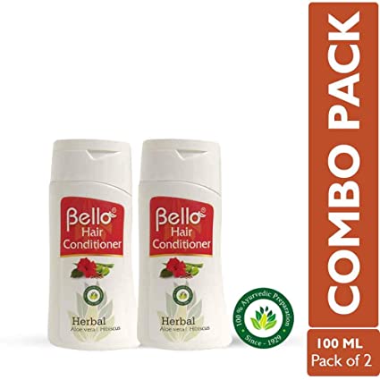 Bello Herbal Hair Conditioner - 100 ML with Hibiscus and Aloe vera pack of 2 Personal Care Bello Herbals 